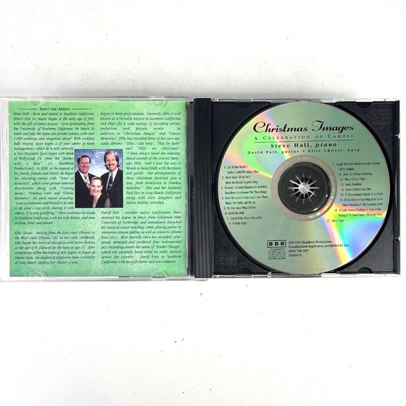 Steve Hall David Patt Ellie Choate Christmas Images CD 1995 Classical Piano Harp - Picture 4 of 4